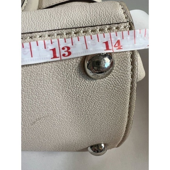 Michael Kors Hamilton Vanilla Leather Tote Shoulder Bag Purse Snap Close - Picture 12 of 16